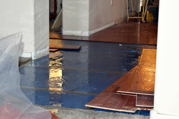 Professional Emergency Water Damage Restoration technician working in Kent City, MI